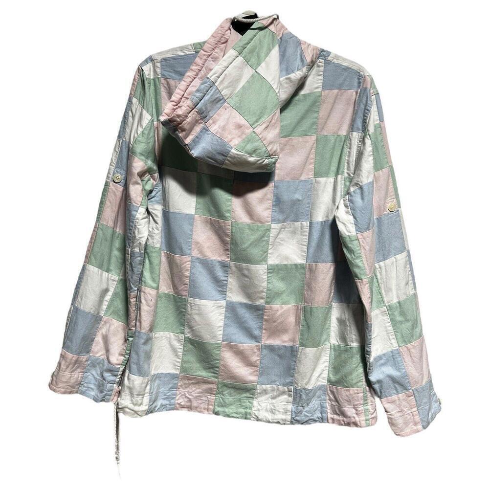 Vineyard Vines Pastel Patchwork Pullover Hoodie - Pink, Green, Blue, White - Picture 3 of 8